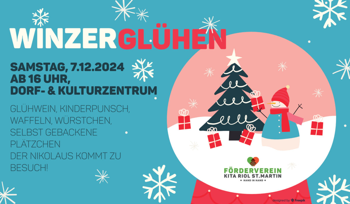 Plakat zum Winzerglühen am 7. Dezember 2024